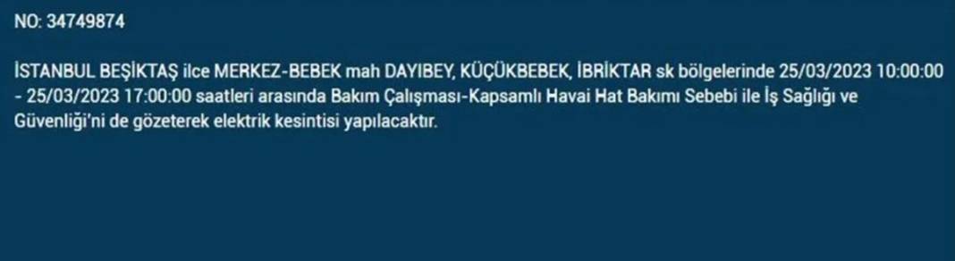 İstanbullular dikkat! Yarın bu ilçelerde elektrikler kesilecek 21